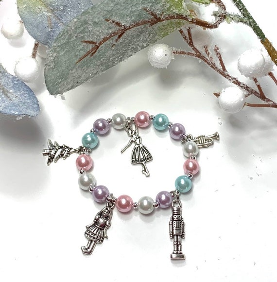 Nutcracker Ballet Personalized Silver Bangle Bracelet Dance Recital Jewelry