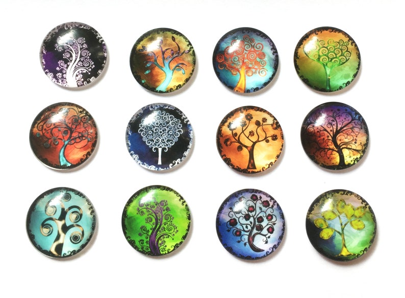 Tree of Life Set of 10 Beautiful N Colorful Decorative Etsy