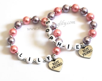 Best Friends Children's Charm Bracelets Child Kid Toddler Teen Sizes Graduation Gift Best Friend BFF Gifts