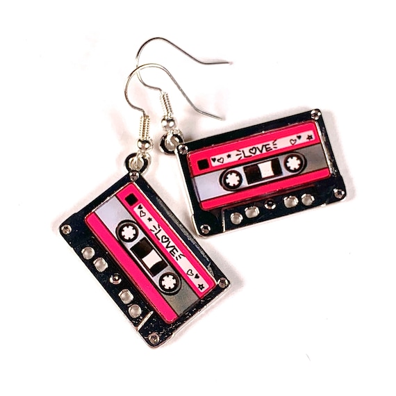 80's Cassette Tape Earrings 80's Cassette Tape Earrings