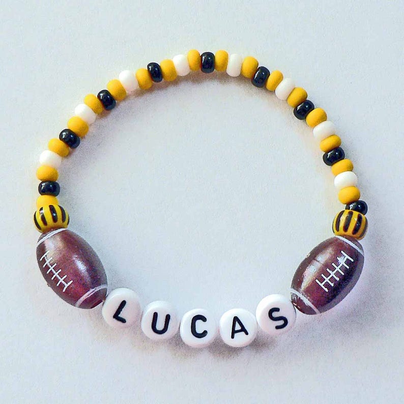 Soccer Ball Personalized Name bracelet Spirit Bracelet Boys & Girls Football Baseball Basketball Soccer Balls Party Favor Team Jewelry zdjęcie 2