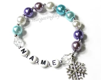 Personalised Bracelet Girls DIsney Frozen theme Birthday  Present 