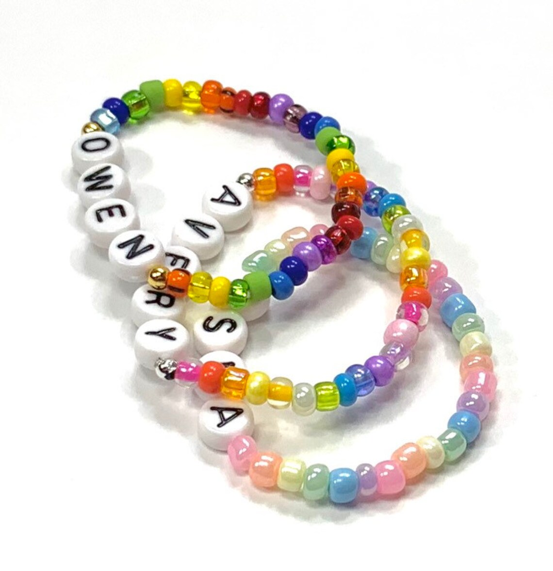 Personalized Rainbow Bracelet Party Favor. Classic Rainbow or Etsy