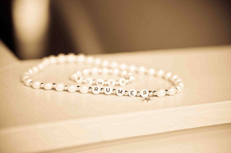 Personalized Flower Girl Necklace Bracelet Set Little Girl Etsy