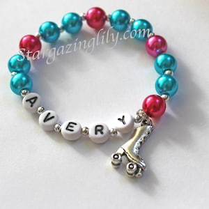 Roller Skate Party Favors Roller Skating Roller-skates Charm Name Bracelets Personalized Bracelet Roller Skating Party Favors Birthday Party