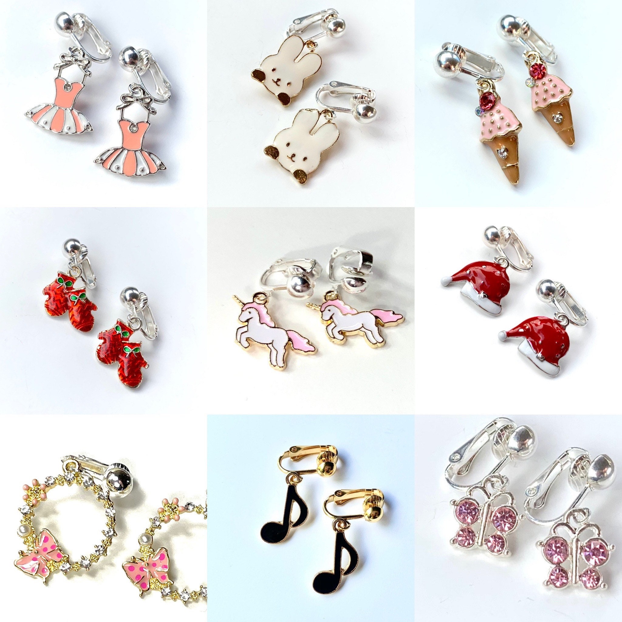 Kleine Mädchen Clip auf Ohrringe. Kinder Ostern Korb Füller | Etsy