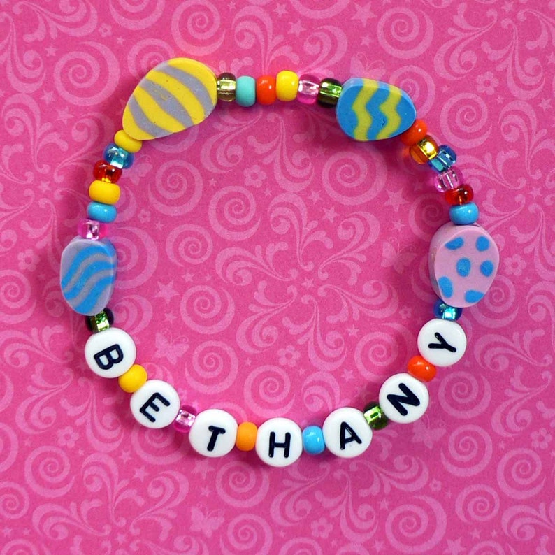 Spring Easter Jewelry for little girls Personalized Name Etsy