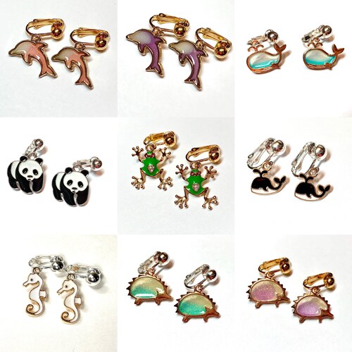 Little Girls Clip on Earrings. Children's Easter Basket Etsy