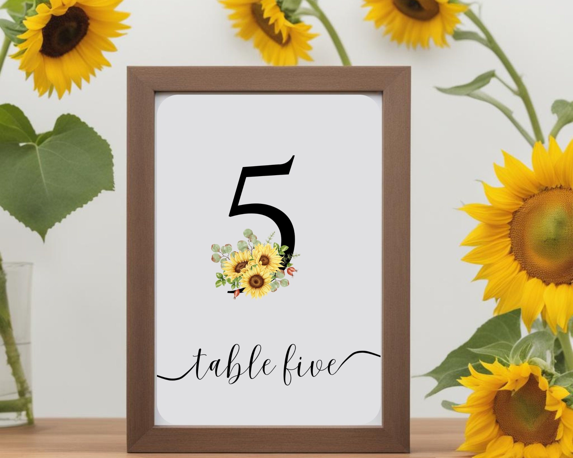 Printable Table Numbers From 1 to 20. Pdf, Png and Jpg 5x7 Inches ...