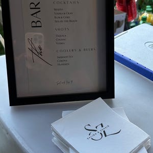 Custom Logo Paper Napkins – Personalized Design & Printing for Weddings, Parties, Events, Business Branding – Cocktail or Dinner Napkins