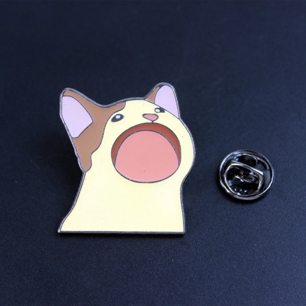 Voracious Cat Pin/Cute Pins/Funny Button Pins/Personalised Badge/Brooch Badge with a Sticky Personality/Decorative Badge