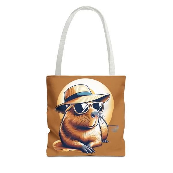 Capybara Tote Bag, Capybara Gift, Animal Lover Gift Tote Bag, Eco Friendly Market Shopping Bag, Large Travel Summer Bag, Cottagecore Gift