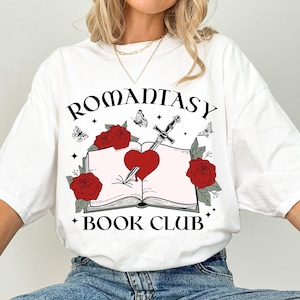 Romantasy Book Club PNG SVG, Fantasy Romance Bookish Quote, Cute Reader Design, Aesthetic Reading Girl Clipart, Romance Fantasy Book PNG.