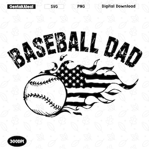 Baseball Dad SVG, Baseball Dad PNG, Baseball Clipart, Baseball Svg, Loud and Proud Baseball Dad Png, Father&#39;s Day Png