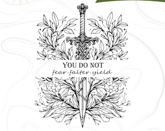 You Do Not Yield Throne of Glass Svg Png, Throne of Glass Merch Shirts Design, Aelin Galathynius, SJM Book Merch, Manon Blackbeak