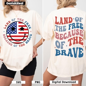 Land of the Free Because of The Brave Svg Png, Memorial Day Svg Png, America svg Png, Patriotic svg, Independence Day Png