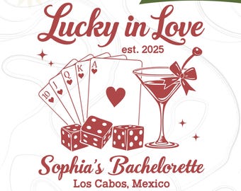 Design personalizzato Lucky In Love SVG PNG, design personalizzato per maglietta di addio al nubilato, design personalizzato per futura sposa PNG, design per maglietta per festa di nozze