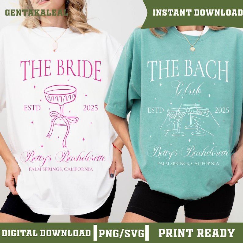 The Bach Club Bachelorette Png Svg, posizione personalizzata e nome per l'addio al nubilato PNG, magliette regalo di lusso per l'addio al nubilato del Social Club immagine 2