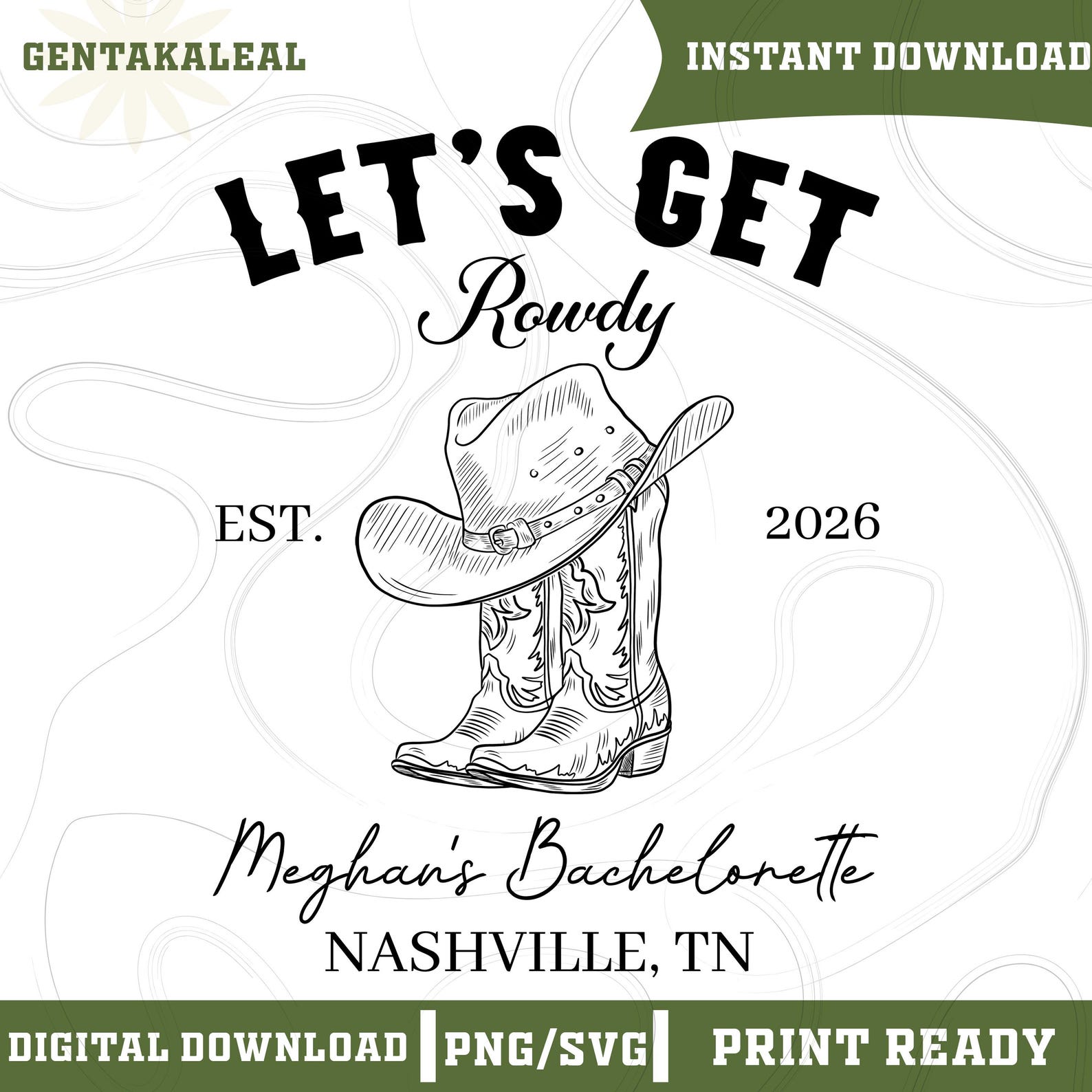 Nashville Bachelorette Svg, Custom Last Rodeo Bachelorette Svg, Western ...