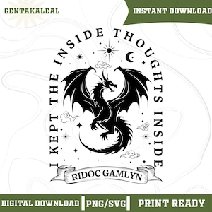 Ridoc Quest Squad SVG-ontwerp, ik hield de innerlijke gedachten binnen PNG, ontwerp Onyx Storm Fourth Wing-shirt voor fans, Basgiath War College Svg