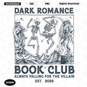 Dark Romance Book Club PNG, Trendy Literature Png, Romance Book Shirts Design, Dark Academia Png, Funny Gift for Readers