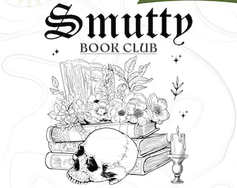 Smutty Book Club SVG PNG, Retro Bookish Shirts Design, Funny Skull Book Png, Bookish Quotes, Book lover, Sublimation Reading, Svg Cut File