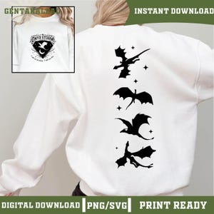 Onyx Storm Brave The Dark SVG PNG, Fourth Wing Series Shirt Design For Fan, Sorrengail Dragon Rider Png, Gift For Book Lover, Fourth Wingg image 4