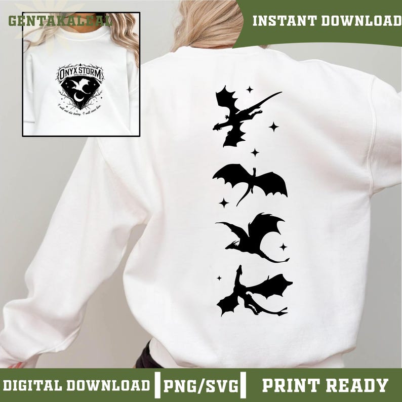 Onyx Storm Brave The Dark SVG PNG, Fourth Wing Series Shirt Design For Fan, Sorrengail Dragon Rider Png, Gift For Book Lover, Fourth Wingg image 4