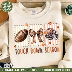 Touchdown Season Png, Fall Football Png, Football Game Day Png, Football Mama Png, Coquette Football Bow Png, Sport Png, Tis The Season Png