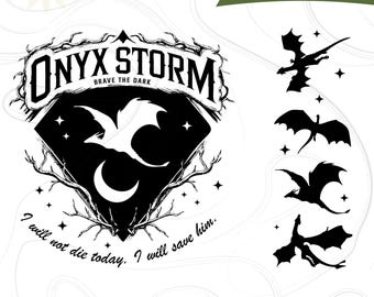 Onyx Storm Brave The Dark SVG PNG, Fourth Wing Series Shirt Design For Fan, Sorrengail Dragon Rider Png, Gift For Book Lover, Fourth Wingg