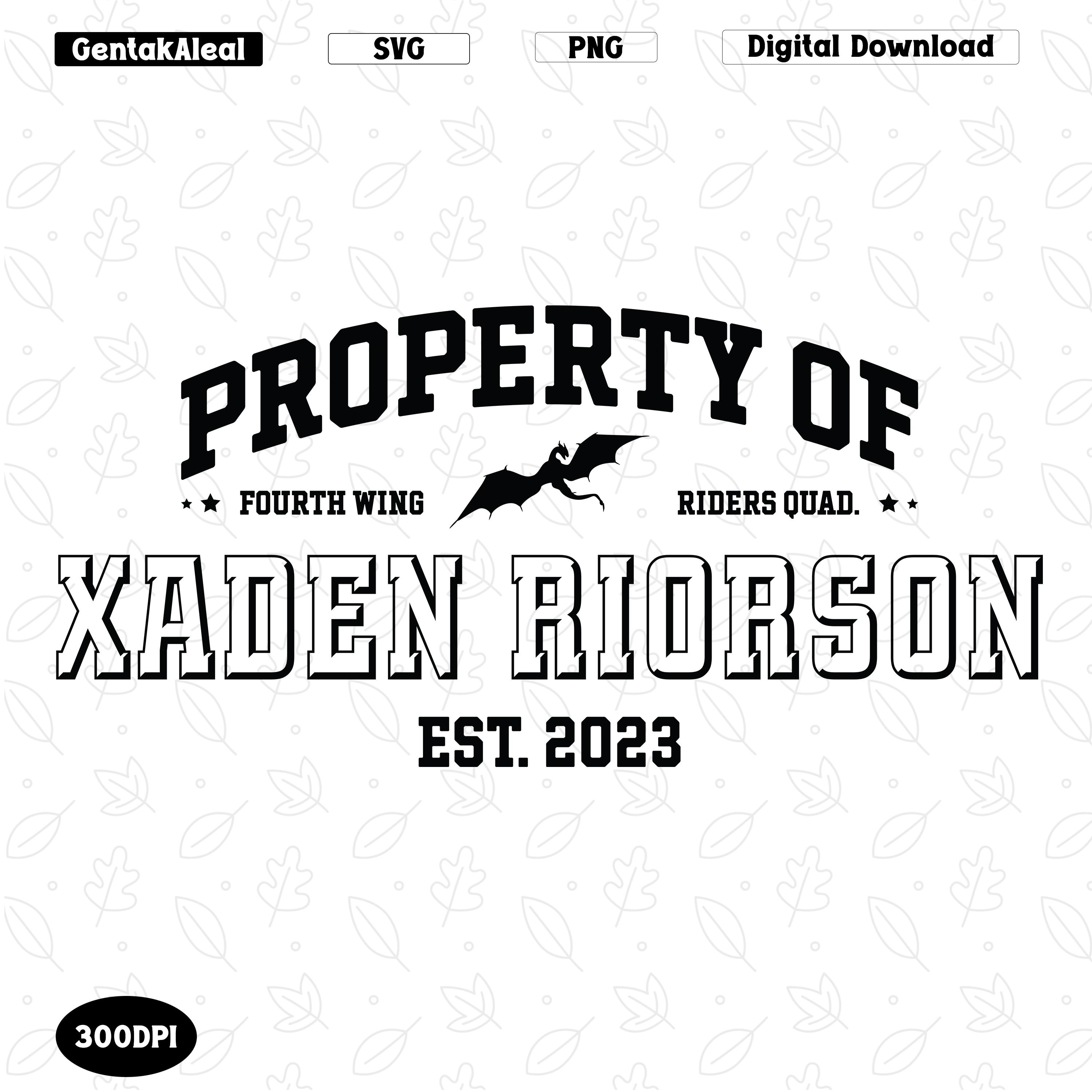 Xaden Riorson SVG, Fourth Wing Shirt PNG, Iron Flame Merch Svg, Basgiath War College, Retro Bookish Shirt, Riders Quad Clipart, Onyx Storm