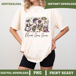 Ganso tonto de Mardi Gras PNG, Sublimación de carnaval estilo coqueta, Descarga digital del Martes de Carnaval, Clipart de animales festivos imagen 5