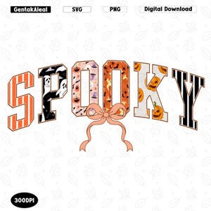Coquette Halloween SVG PNG, Retro Halloween Spooky Coquette Png, Halloween Png, Spooky Svg, Halloween Girly Svg, Fall Png, Sublimation png