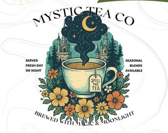Suriel Tea Co PNG, Design de Sublimação Literária Inspirado em ACOTAR, Camisa de Fantasia Velaris PNG, Estética da Corte Noturna PNG, Produtos do Universo SJM PNG