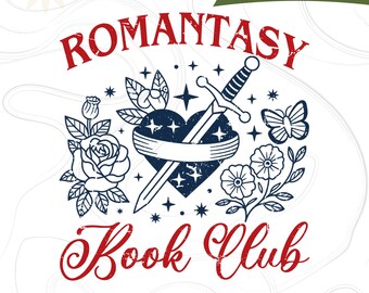 Romantasy Readers Society Book Club Svg Png, Book Lover Club PNG Designs, Romantasy Reader Gift, Fantasy Romance Book Png, Dark Romance