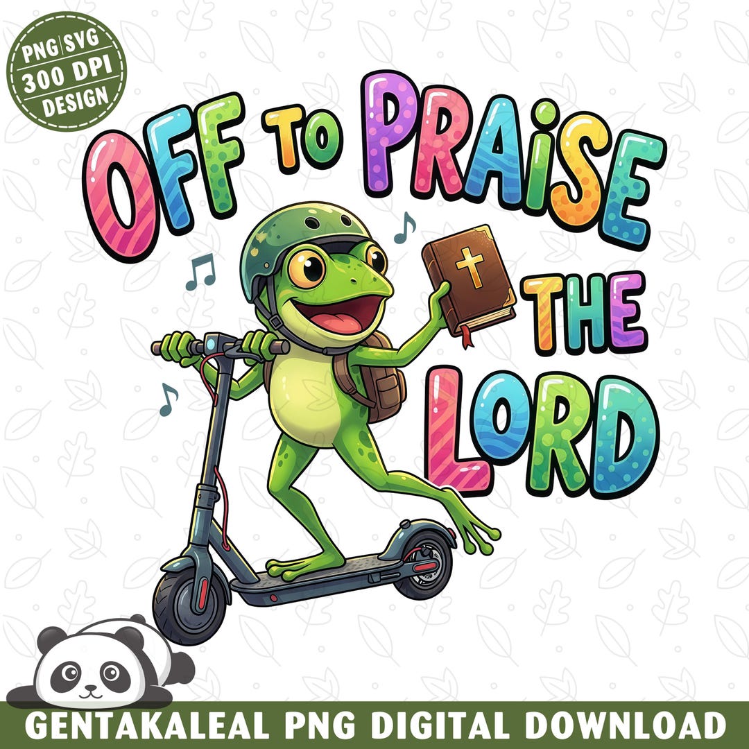 Christian Funny Frog off to Praise the Lord Png, Funny Frog Meme Png ...