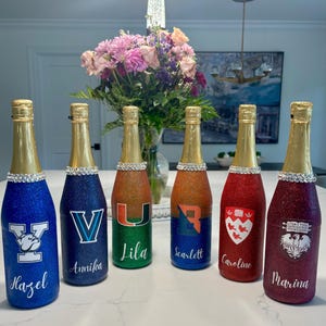 Anpassad glitterflaska för examen, personlig present till universitetsfirande, blingflaska