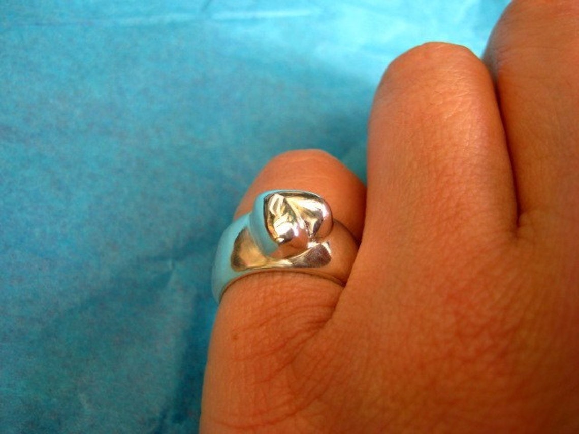 Chunky Heart Ring | Etsy