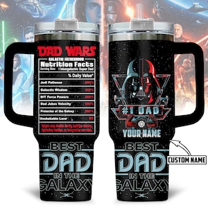 Custom Darth Vader Tumbler 40Oz, Dad Wars Tumbler, Star Wars Tumbler Cup, Best Dad In The Galaxy Tumbler, Father&#39;s Day Gift For Dad