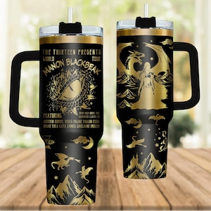 Throne Of Glass Engraved Tumbler 40oz, The Thirteen Tumbler, SJM Merch, Terrasen Bookish Coffee Tumbler, acotar Tumbler, Booktok Gift
