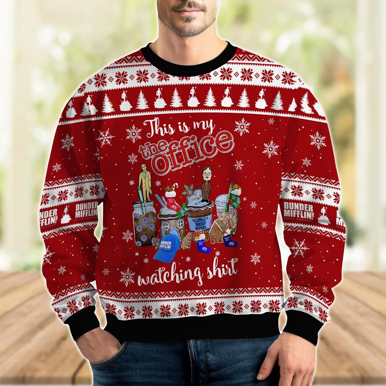 Discover Christmas The Office Ugly Sweater, Vintage Christmas Movie Shirt, Michael Scott Christmas Sweater, Family Xmas Sweater, Holiday Gift For Fan