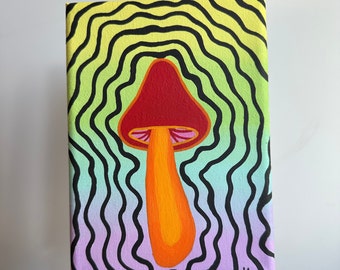 Tableau acrylique champignon Trippy