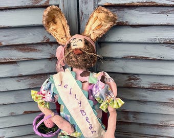 MUSTARD SEED ORIGINALS-Rabbit-Doll-Jellybean Queen-Primitive-Vintage-Bunny