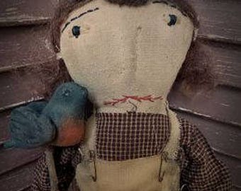 MUSTARD SEED ORIGINALS-Primitive Rag Doll-Primitive Dolls-Mustard Seed Primitives,Spring Doll- Doll Pattern, Doll-Primitive Pattern-Doll