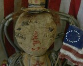 Primitive, Very Primitive, Colonial, Uncle Sam, Raggedy Andy, Raggedy Ann, Hafair, Team HaHa, Old Cloth Doll, Rag Doll, Red, White, Blue Dol