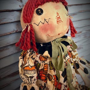 MUSTARD SEED Originals-raggedy Ann-thanksgiving Raggedy Dolls ...