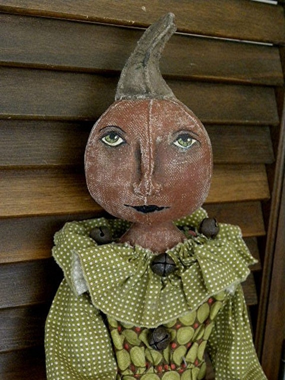 MUSTARD SEED ORIGINALS, Primitive Pattern, Pumpkin Doll, Doll Pattern, Fall Doll, Art Doll, Pumpkin Pattern, Sewing Pattern, Fall Decor, Art
