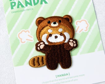 5 Pcs of a pack Panda Embroidered Patches - Self-adhesive Embroidery Fabric Patch