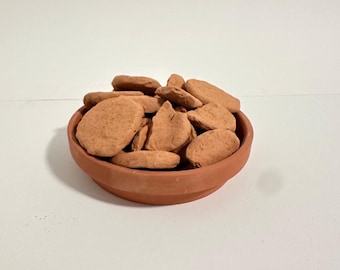 Eetbare rode klei, Punjabi mitti biscuitklei, Indiase klei voor pica, gebakken klei, aardse, knapperige, smeltende, zachte, helende klei. SNELLE LEVERING.
