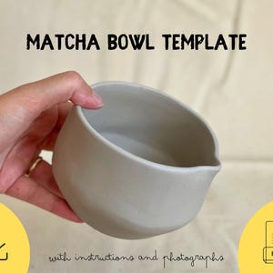 Matcha Bowl Chawan Template DIY Ceramics Stencil Pottery Crafts ENGLISH